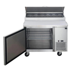 Commercial Single Door Pizza Prep Table Refrigerator